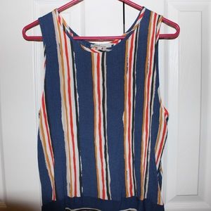 Colorful Blouse with Open Back